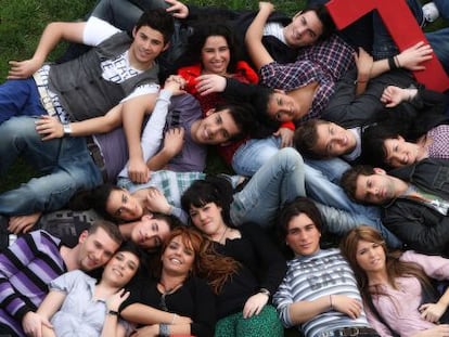 Foto de grupo de los concursantes de 'Operación Triunfo' en 2009.