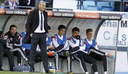 Zinedine Zidane, en un partido del Castilla