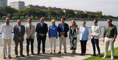 Foto tras firma del convenio sobre el menor entre la FAF y las consejerías de Justicia y Cultura de la Junta de Andalucía.