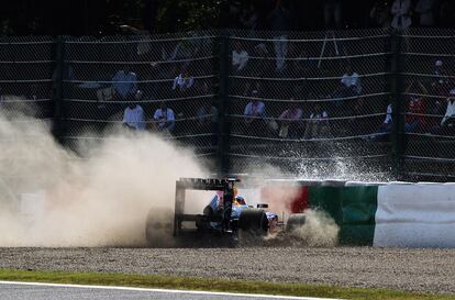 "El golpe no fue muy grande, pero hubo algunos da?os en el coche. El accidente alter un poco nuestro planes, pero luego por la tarde hicimos una sesin muy slida", explic Vettel.