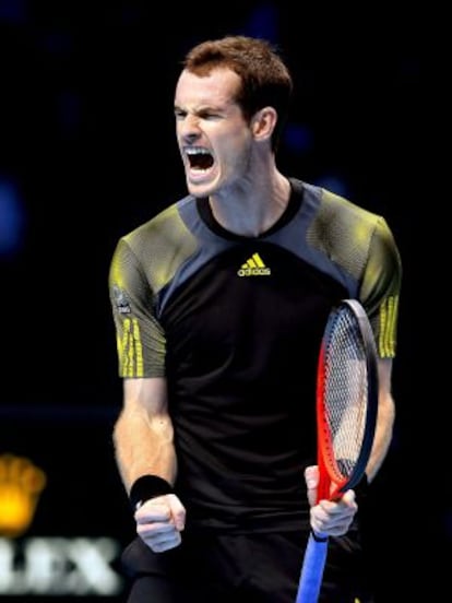 Murray celebra la victoria conseguida ante Thomas Berdych