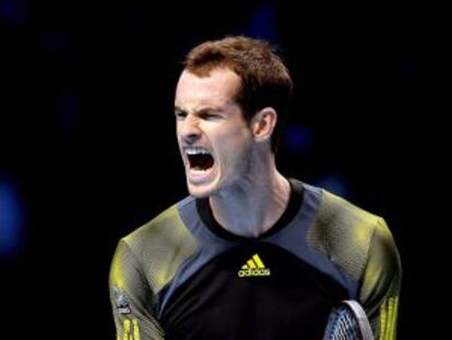 Murray celebra la victoria conseguida ante Thomas Berdych