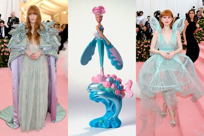 Entre muñeca voladora y campanilla –tal y como recogía Twitter–, los looks de Florence Welch y Madeleine Petsch.