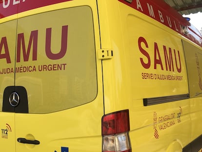 Una ambulancia del Samu de la Generalitat Valenciana.