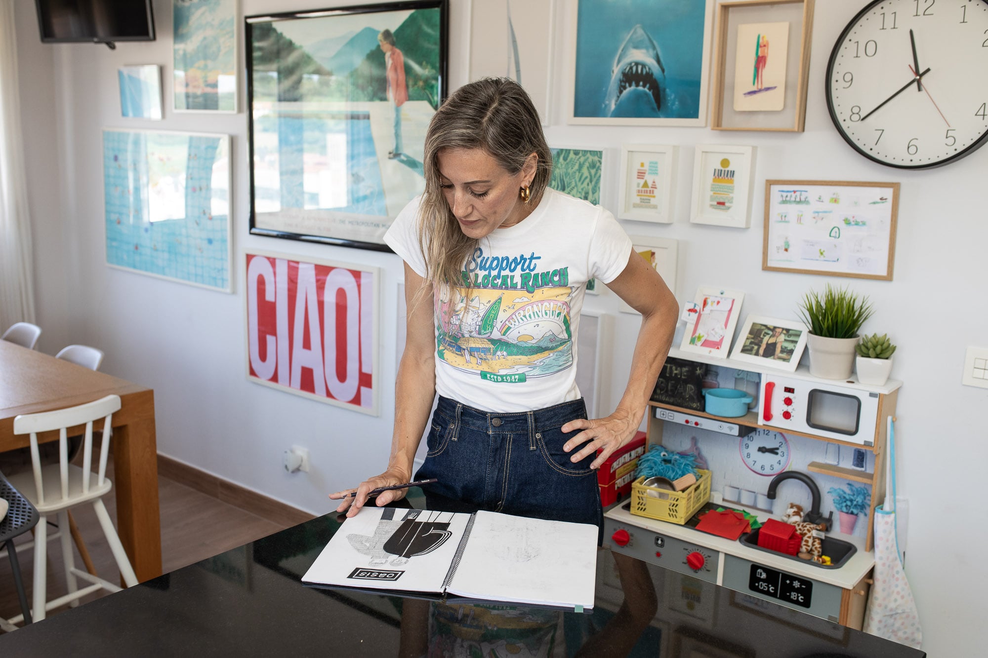 Verónica Grech en su estudio.