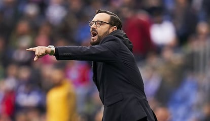 José Bordalás durante el Getafe-Valladolid.