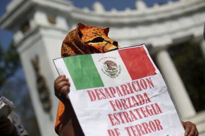 Manifestaci&oacute;n en Matamoros, M&eacute;xico, en protesta por los desaparecidos de Iguala 