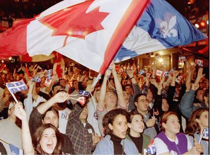 Refer&eacute;ndum sobre la independencia de Quebec en 1995.