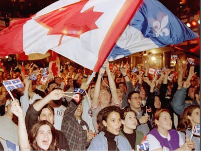 Refer&eacute;ndum sobre la independencia de Quebec en 1995.