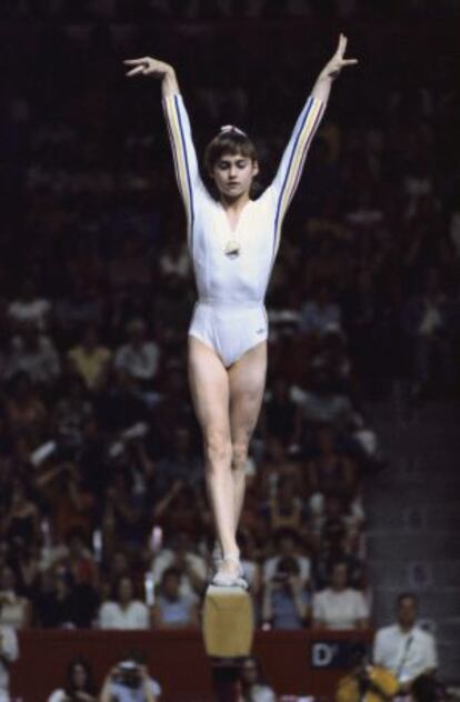 Nadia Comaneci en los JJ OO de Montreal en 1976.