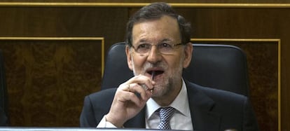 Mariano Rajoy en el debate sobre el estado de la naci&oacute;n.