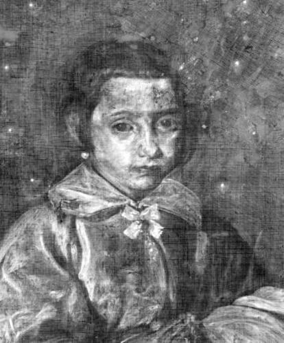 Radiografía de 'Retrato de niña' o 'Inmaculada joven', atribuido a Velázquez.