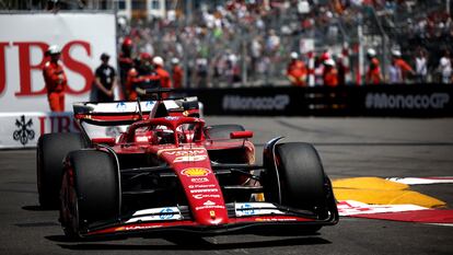 Charles Leclerc, durante la clasificación del Gran Premio de Mónaco.
