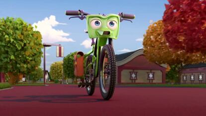 A still from the animation ‘Bikes.’