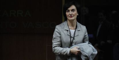 La directora general de EiTB, Maite Iturbe, este lunes en el Parlamento vasco. 