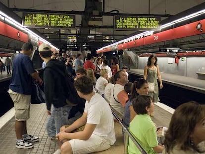 Aglomeraciones en la estación de Clot