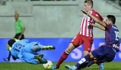 Torres antes de meter el gol ante el Eibar.