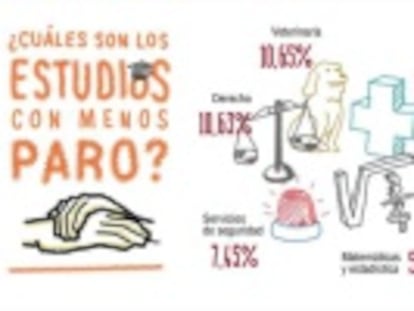 El Instituto Nacional de Estadística elabora la lista con los estudios más afectados por el desempleo y los que dan el mejor acceso al mercado de trabajo.