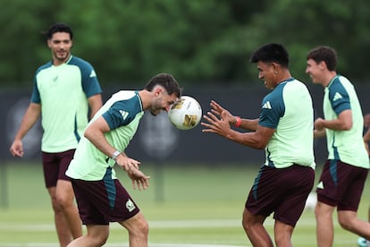 Entrenamiento de la selección mexicana, en julio, en Texas.
