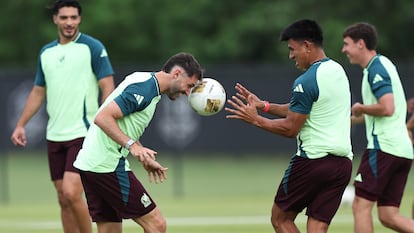 Entrenamiento de la selección mexicana, en julio, en Texas.