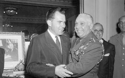 Richard Nixon y Leónidas Trujillo, en 1955.