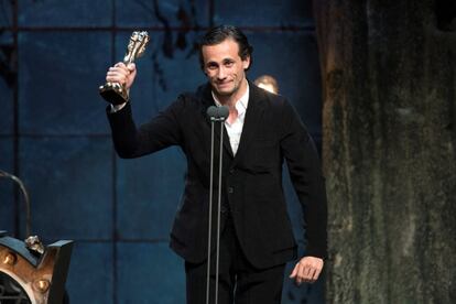 Oriol Pla recull el Premi Gaudí al millor actor secundari.