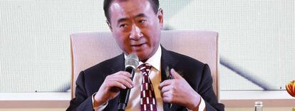 Wang Jianlin, due&ntilde;o de Dalian Wanda, en una conferencia en Pek&iacute;n.