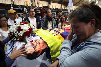 Homenaje a Fernando Villavicencio en Quito, el pasado 11 de agosto.