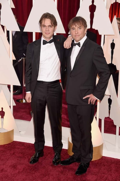 Ellar Coltrane y Richard Linklater, actor y director de Boyhood.