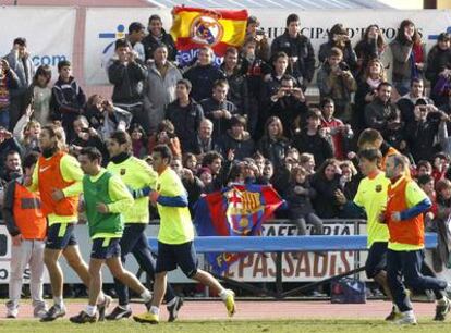 Un momento de la preparación del Barça en Palafrugell