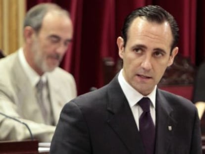 El presidente del del Gobierno balear, José Ramón Bauzá, durante su discurso de investidura