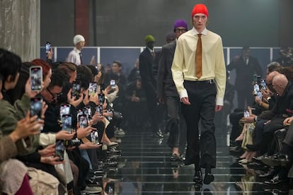 Desfile de la colección masculina otoño/invierno 2024 de Prada en la pasarela milanesa, el pasado 14 de enero.