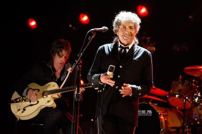 Bob Dylan at a concert in Los Angeles in January 2012.