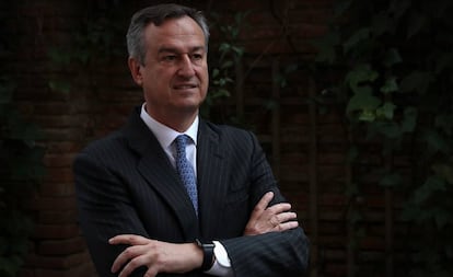 El ex consejero delegado de ING España, César González Bueno, en un hotel de Madrid.