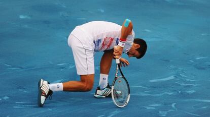 Djokovic, durante el partido ante Tipsarevic.