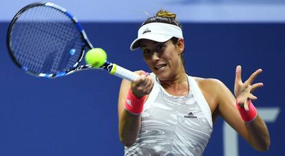 Muguruza, durante el partido frente a Sevastova.