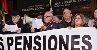 Manifestaci&oacute;n de pensionistas y jubilados en Bilbao