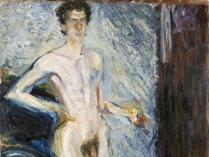 Autorretrato desnudo, de Richard Gerstl, presente en la exposición de Londres.