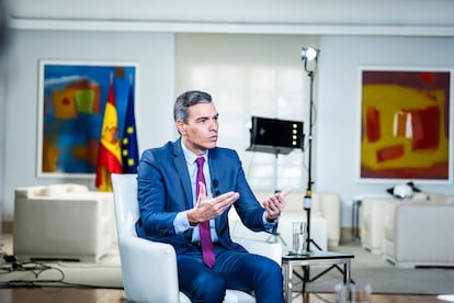 El presidente, en un momento de la entrevista.