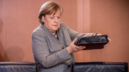 La canciller alemana, Angela Merkel, el pasado 12 de agosto durante una reunión de su partido en Berlín.