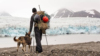 Glaciar en la isla de Spitsbergen, en el archipiélago noruego de Svalbard.