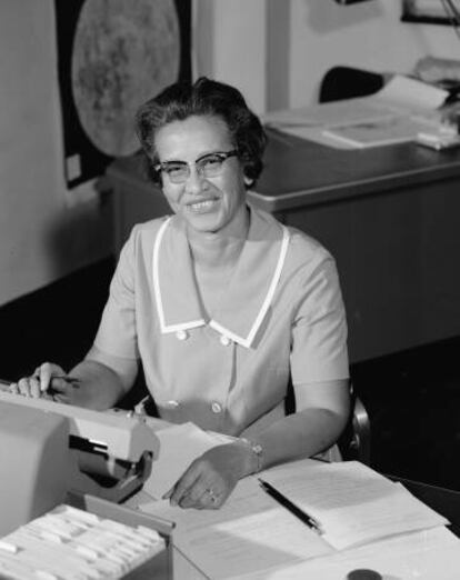 La matemática Katherine Johnson en la NASA.