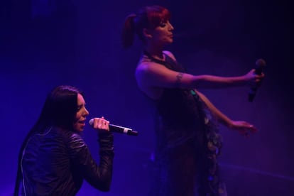 Mala Rodríguez y Nawja Nimri, el jueves en el Teatro Barceló de Madrid.