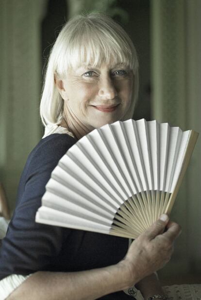 La actriz Helen Mirren, en la habitación de su hotel en Venecia.