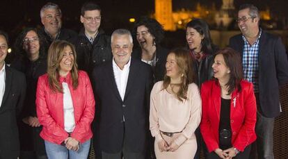 Griñán, en el acto de arranque de campaña en Sevilla.