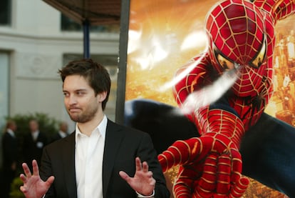 Tobey Maguire at the premiere of 'Spider-Man 2' in Los Angeles.