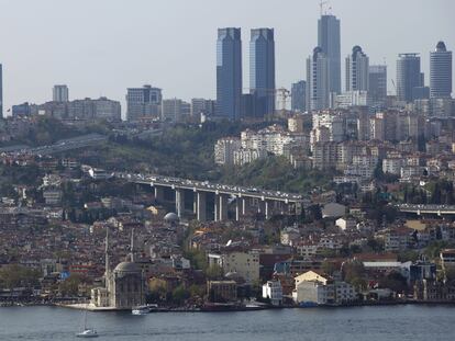 Vista del barrio de Levent, uno de los principales distritos financieros de Estambul.