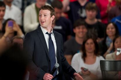 Mark Zuckerberg durante un encuentro en la sede de la red social