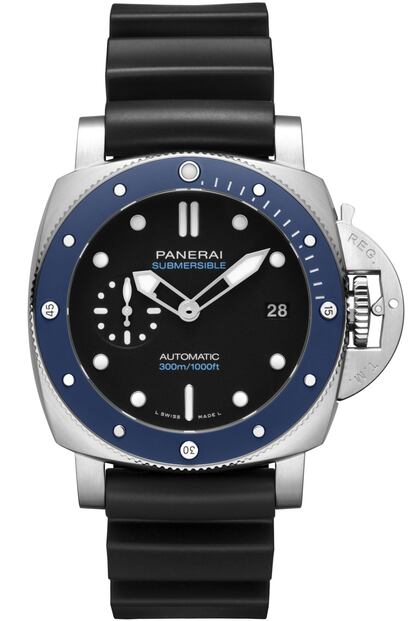 Tras haber forjado su reputación en la categoría de relojes de buceo especializados, Panerai regresa a sus orígenes con el desarrollo de un nuevo instrumento profesional, el Submersible Azzurro, una producción de 500 piezas que por ahora está disponible exclusivamente en su página web panerai.com. Desarrollado para aunar rendimiento técnico y materiales y respaldado por la experiencia, el nuevo sumergible es hermético y perfectamente funcional hasta los 300 metros. Precio: 9.500 euros.