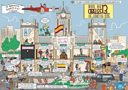 Cómic del PP sobre el Ayuntamiento de Madrid.